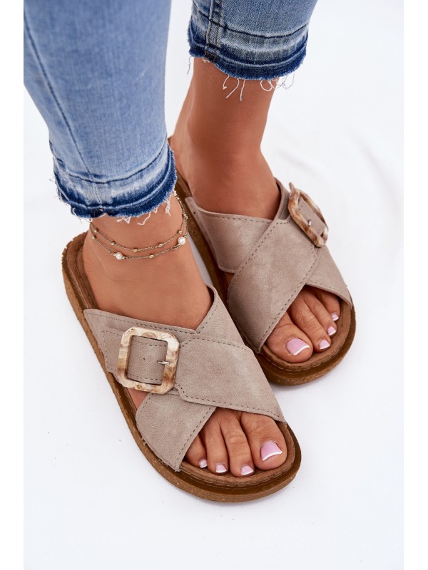 Women's Sandals With Buckle Inblu Beige ED000025