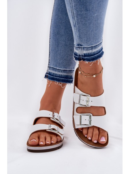 Womens Sandals With Buckles White Inblu CP000042