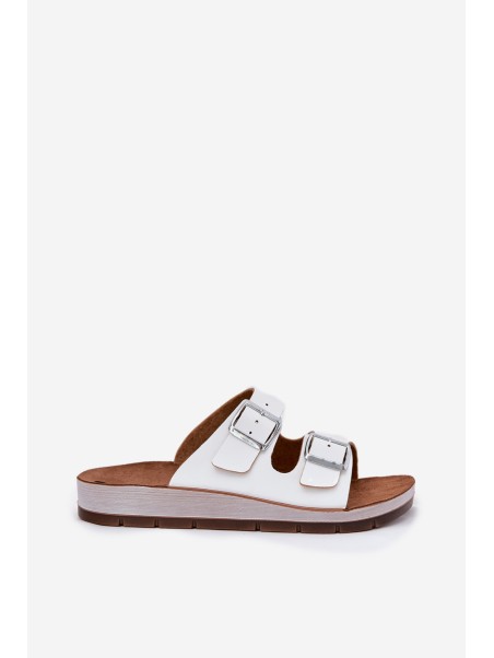Womens Sandals With Buckles White Inblu CP000042