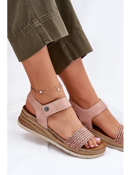 Wedge Sandals For Women Pink Inblu RV000014