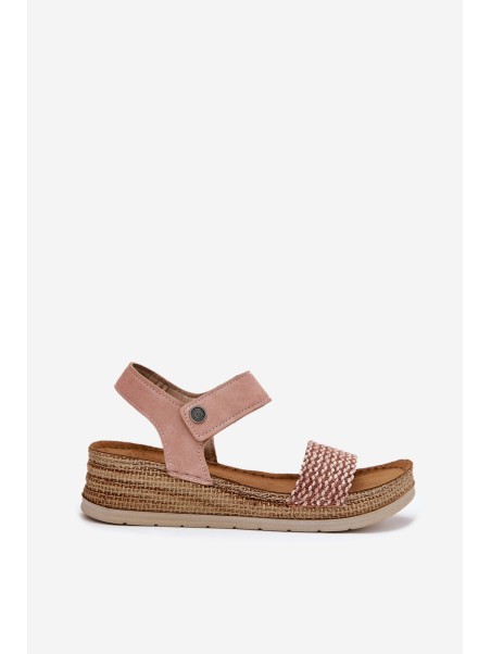 Wedge Sandals For Women Pink Inblu RV000014