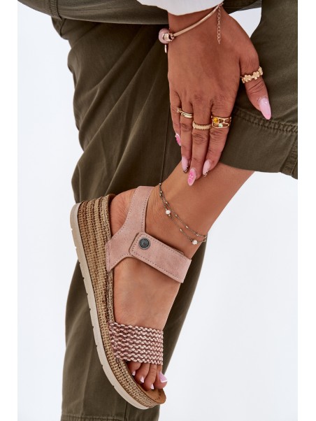 Wedge Sandals For Women Pink Inblu RV000014