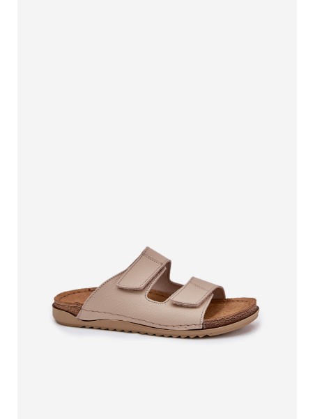 Leather Women's Slippers Inblu Beige AA0005GU