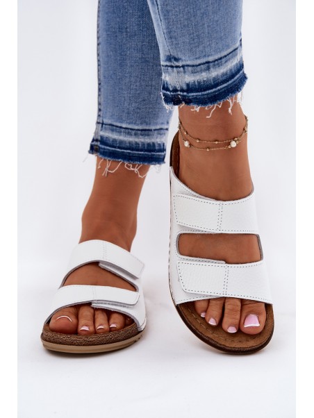 Ladies Leather Sandals Inblu White AA0005GU