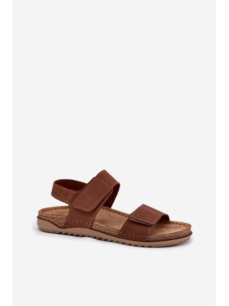 Ladies Leather Sandals Inblu AA0001KU Camel