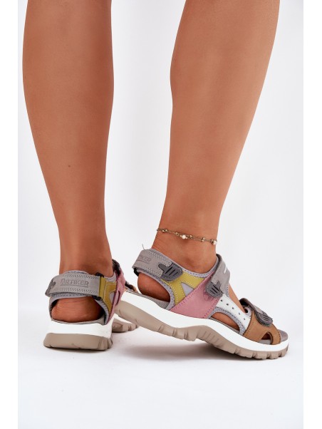 Leather Sport Sandals Women Artiker 54C1293 Multicolor