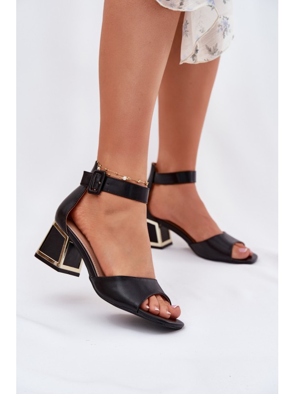 Black Heeled Sandals Women Zennia