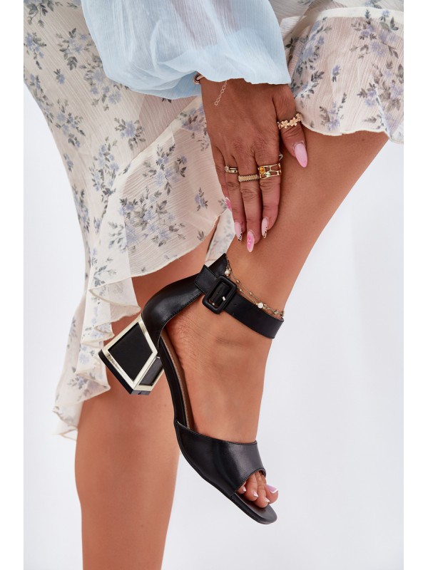 Black Heeled Sandals Women Zennia 2
