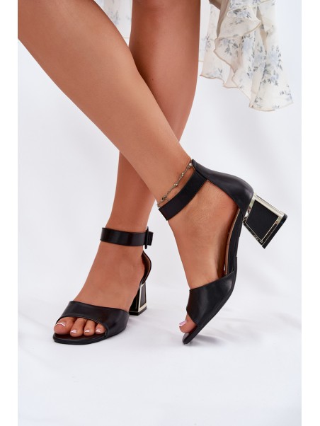 Black Heeled Sandals Women Zennia