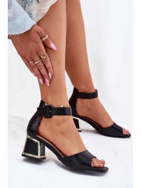 Black Heeled Sandals Women Zennia