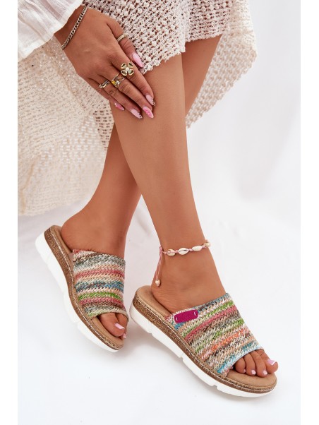 Women's Wedge Sandals With Braiding Multicolor Norozi