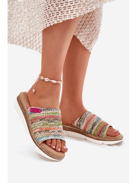 Women's Wedge Sandals With Braiding Multicolor Norozi