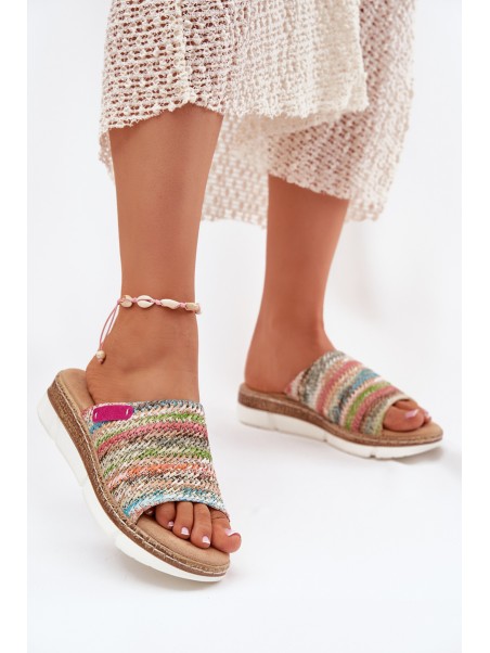 Women's Wedge Sandals With Braiding Multicolor Norozi