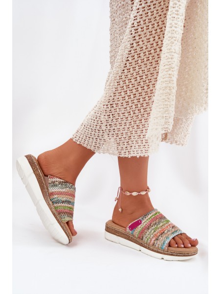 Women's Wedge Sandals With Braiding Multicolor Norozi