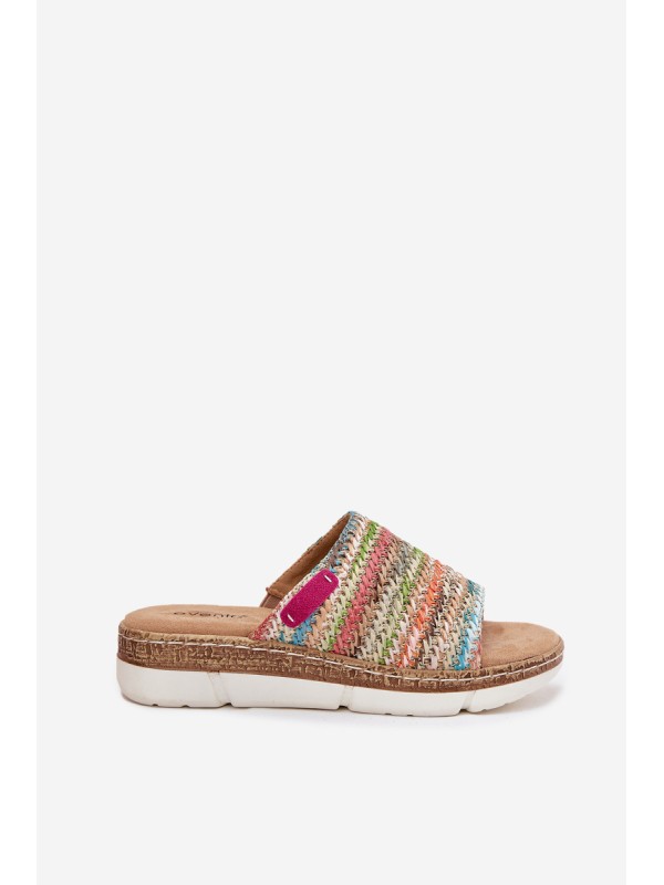 Women's Wedge Sandals With Braiding Multicolor Norozi