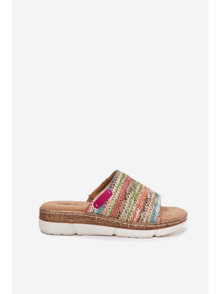 Women's Wedge Sandals With Braiding Multicolor Norozi