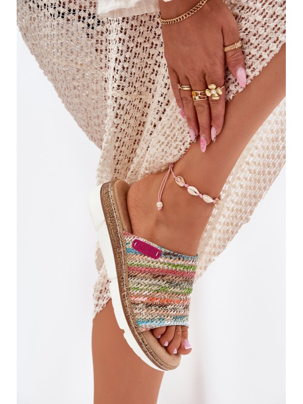 Women's Wedge Sandals With Braiding Multicolor Norozi