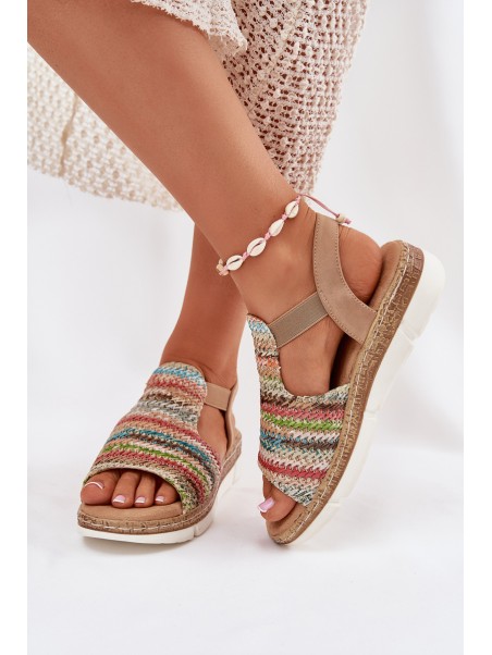 Women's Sandals With Weaving Multicolor Jelana
