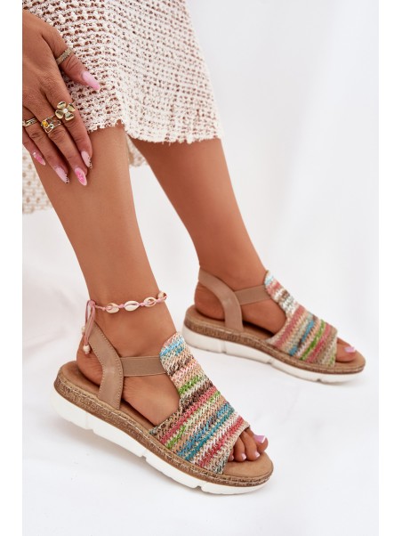 Women's Sandals With Weaving Multicolor Jelana
