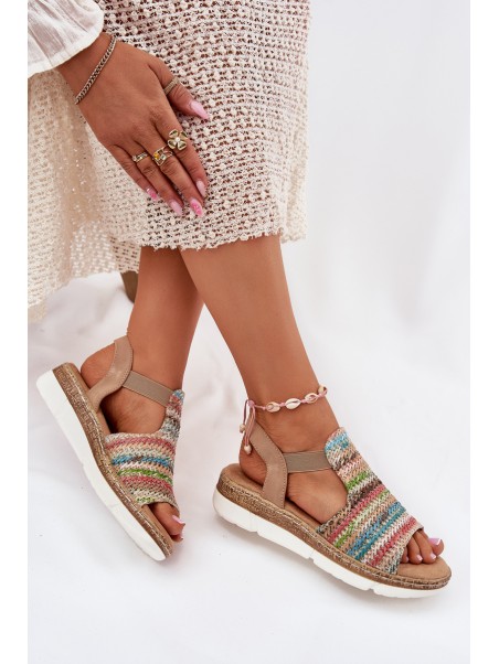 Women's Sandals With Weaving Multicolor Jelana
