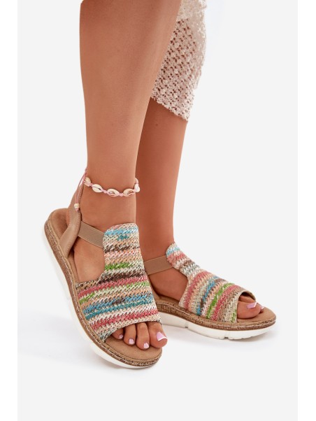 Women's Sandals With Weaving Multicolor Jelana