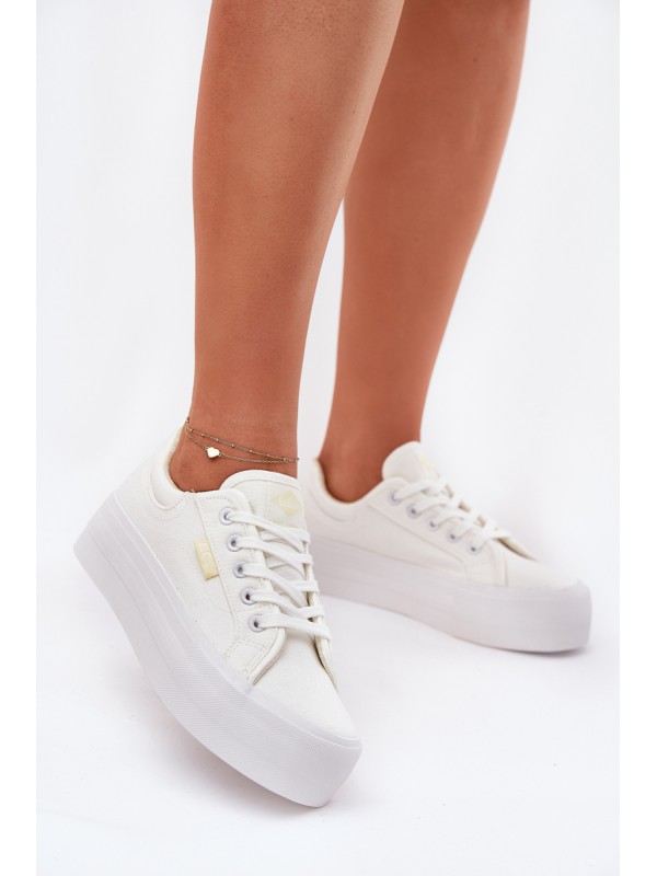 Womens Platform Sneakers Lee Cooper LCW-25-31-3450L White