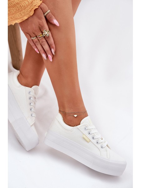 Womens Platform Sneakers Lee Cooper LCW-25-31-3450L White
