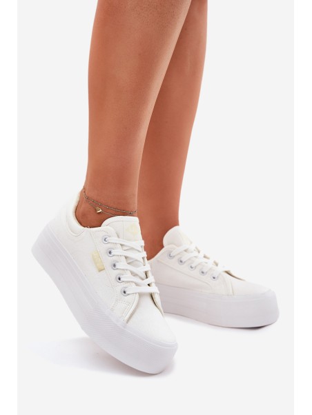 Womens Platform Sneakers Lee Cooper LCW-25-31-3450L White