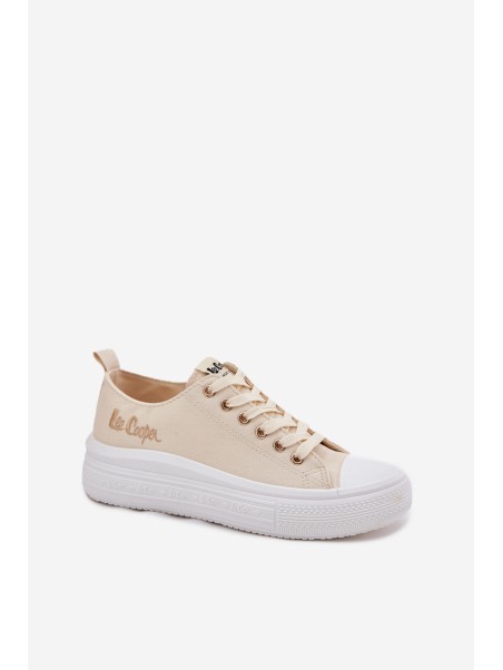 Women's Sneakers On A Platform Beige Lee Cooper LCW-24-44-2464L