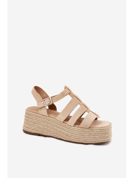 Women's Sandals With Straps And Braiding Beige Pardauss