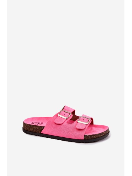 Women's Slippers With Buckles Neon Pink Oliena