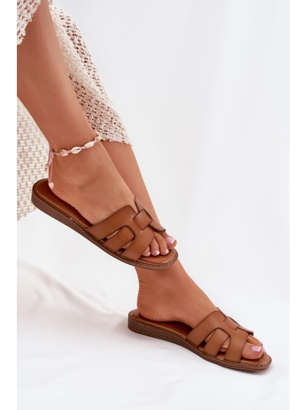 Women's Sandals Made Of Eco Leather Brown Lisanoria