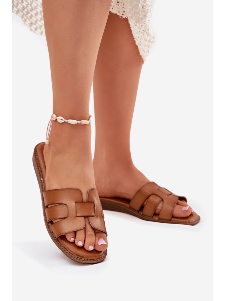 Women's Sandals Made Of Eco Leather Brown Lisanoria