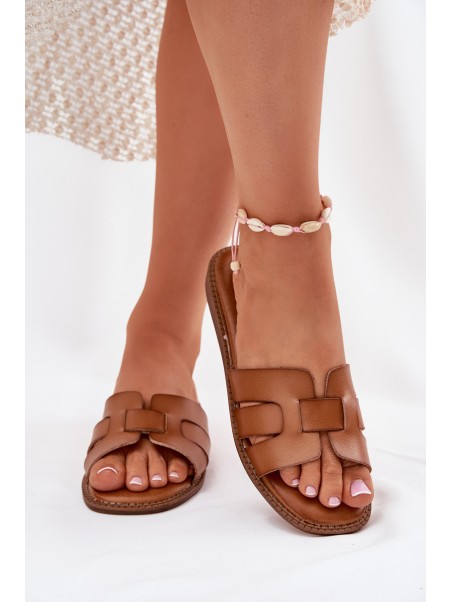 Women's Sandals Made Of Eco Leather Brown Lisanoria
