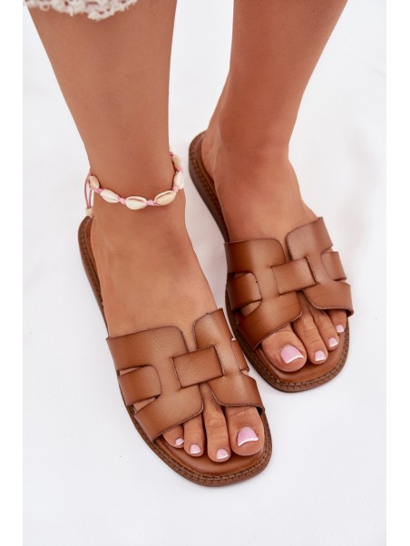 Women's Sandals Made Of Eco Leather Brown Lisanoria