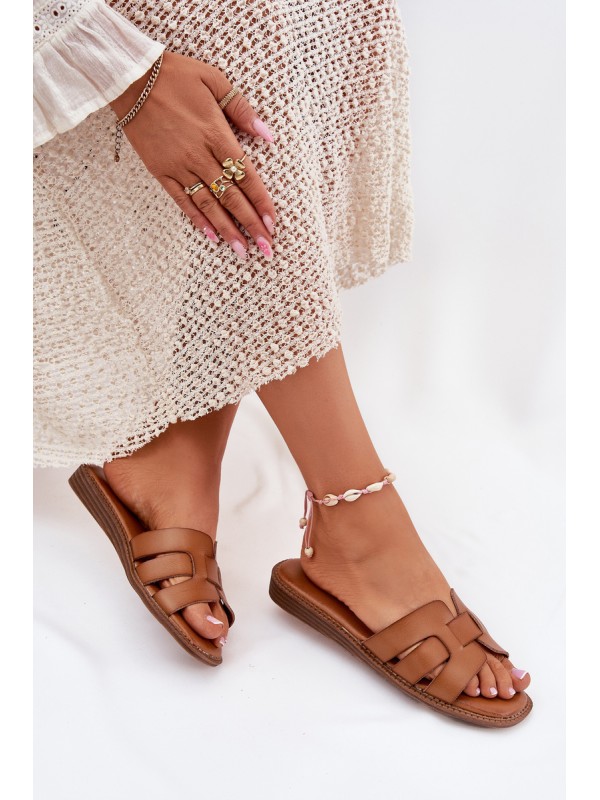 Women's Sandals Made Of Eco Leather Brown Lisanoria