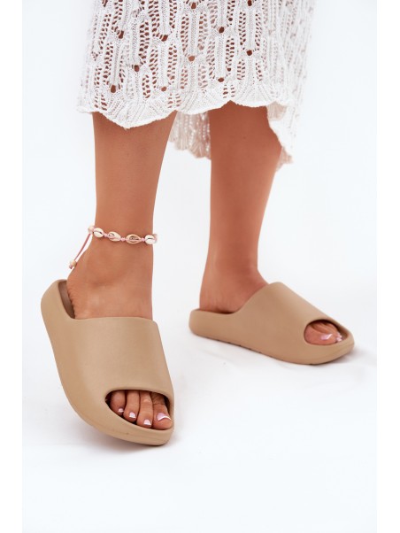 Women's Foam Slippers Dark Beige Rivasol
