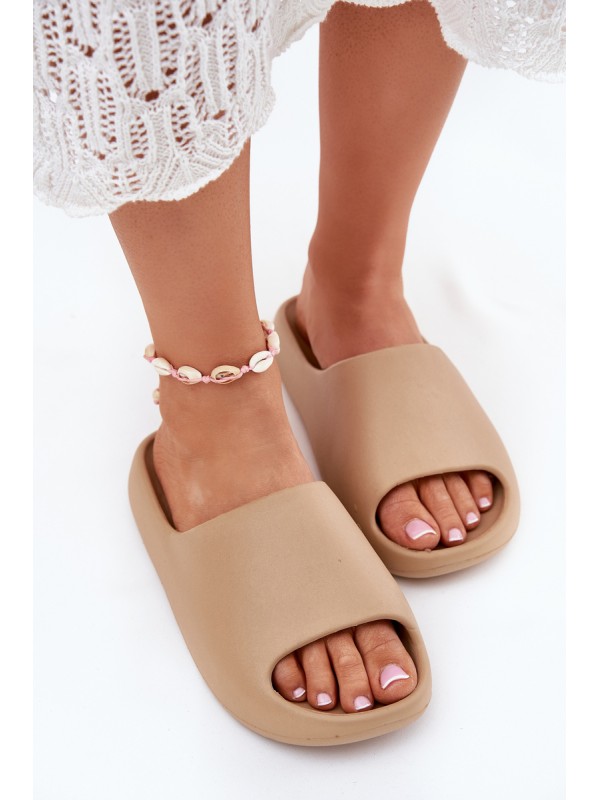Women's Foam Slippers Dark Beige Rivasol