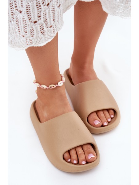 Women's Foam Slippers Dark Beige Rivasol
