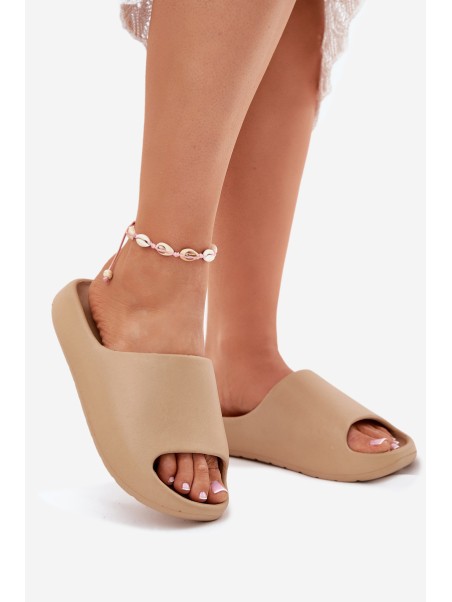Women's Foam Slippers Dark Beige Rivasol