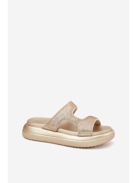 Decorated Women's Platform Sandals Golden Jestella