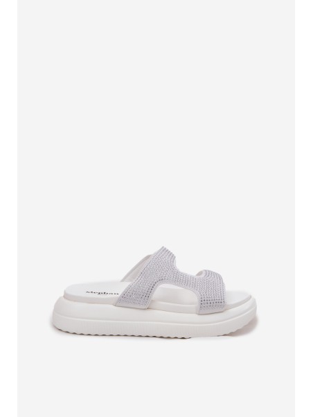 Embellished Women's Platform Sandals White Jestella