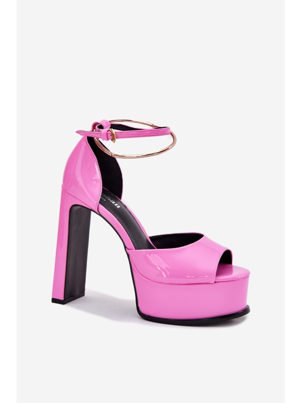 Ladies Sandals On Heel And Platform Pink Beloria 2
