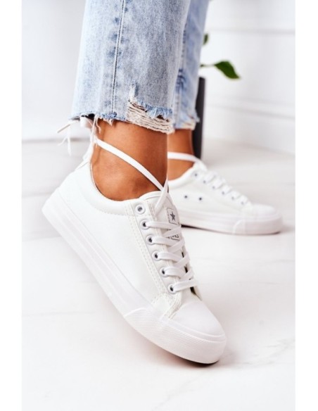 Women's Leather Sneakers White Mega