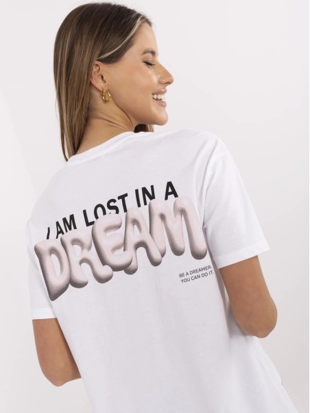 T-shirt-D12022AC02705A-biało-różowy