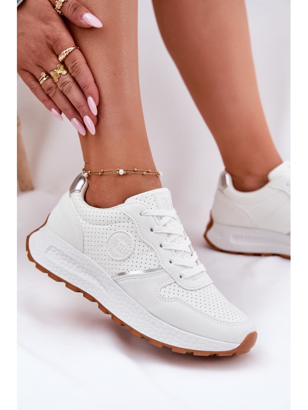 Womens Platform Sneakers Big Star RR274487 Hi-Poly System White