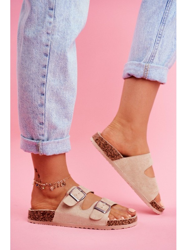 Women's Slides On Corck Beige Si Senor 2