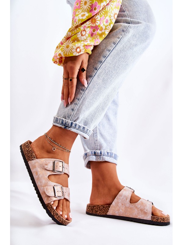 Women's Slides On Corck Rose Gold Vivio 2