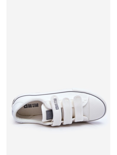 Klasikiniai sportbačiai su Velcro užsegimu Big Star LL274A203 White