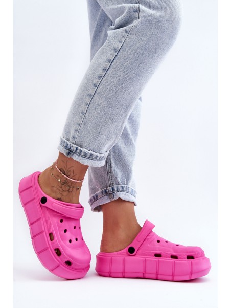 Moteriški putplasčio platforminiai „Crocs“ batai „Fuchsia Beckett“